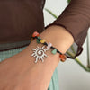 Alloy Handmade Bohemian Asymmetrical Colorful Gravel Beaded Spiral Star Shaped Geometric Patterned Women's Bracelet