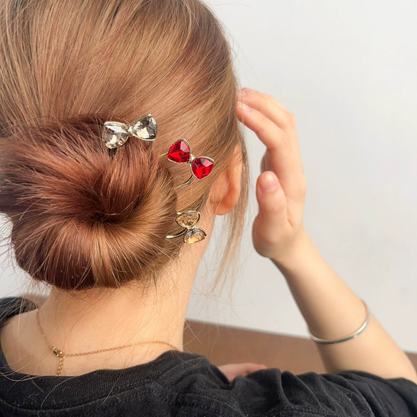 Alloy Handmade Bow Ushaped Hairpin