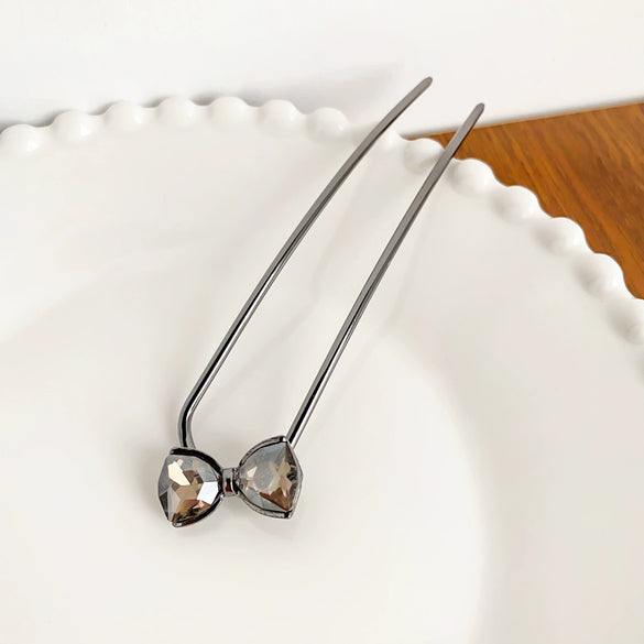 Alloy Handmade Bow Ushaped Hairpin