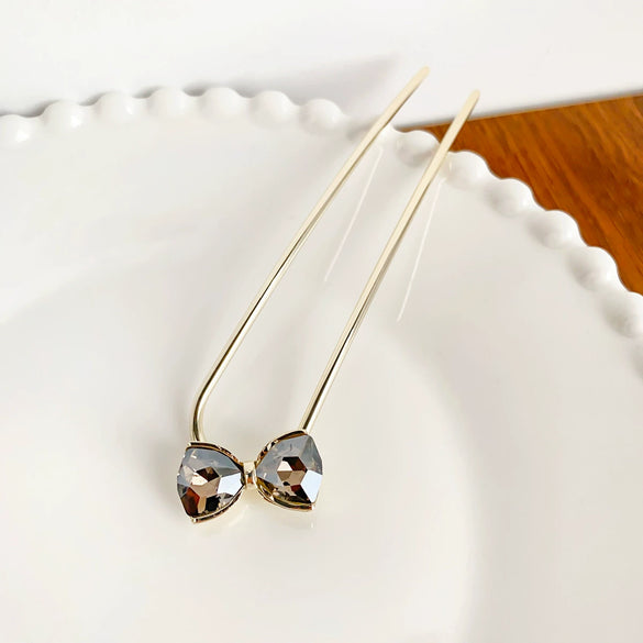 Alloy Handmade Bow Ushaped Hairpin