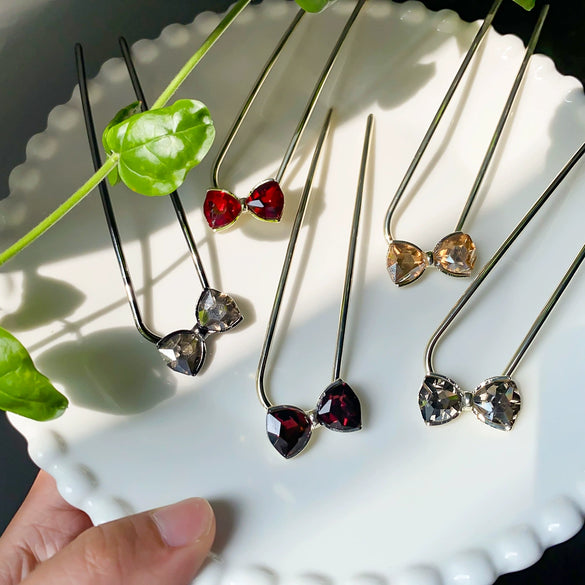 Alloy Handmade Bow Ushaped Hairpin