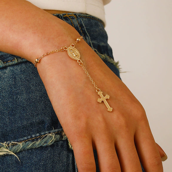 Alloy Handmade Cross Bracelet Unisex