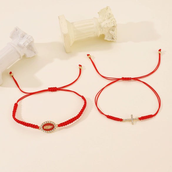 Alloy Handmade Cross Bracelet Unisex