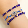 Alloy Handmade Crystal Beads Beaded Bracelet With Devil's Eye For Women