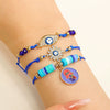 Alloy Handmade Crystal Beads Beaded Bracelet With Devil's Eye For Women