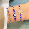 Alloy Handmade Crystal Beads Beaded Bracelet With Devil's Eye For Women