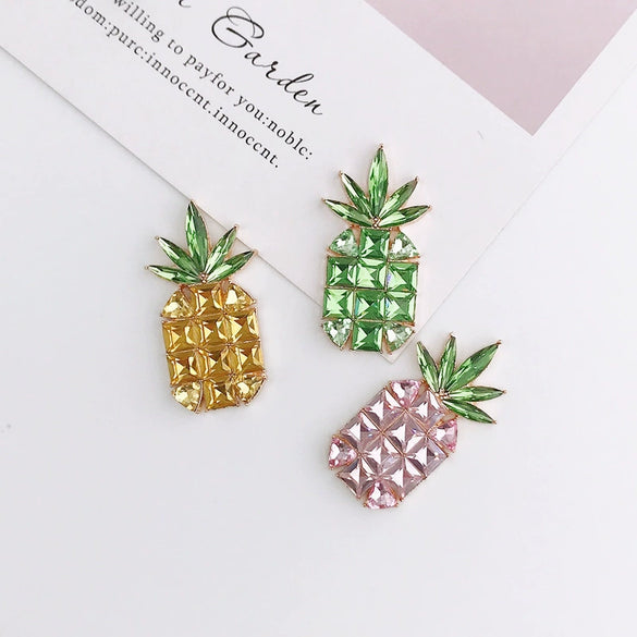 Alloy Handmade Crystal Pineapple Phone Case Jewelry Accessories With Diamondembedded And Electroplating