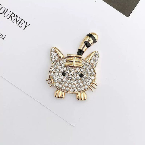 Alloy Handmade Diamondencrusted Tiger Pattern Jewelry And Mobile Phone Shell Accessories