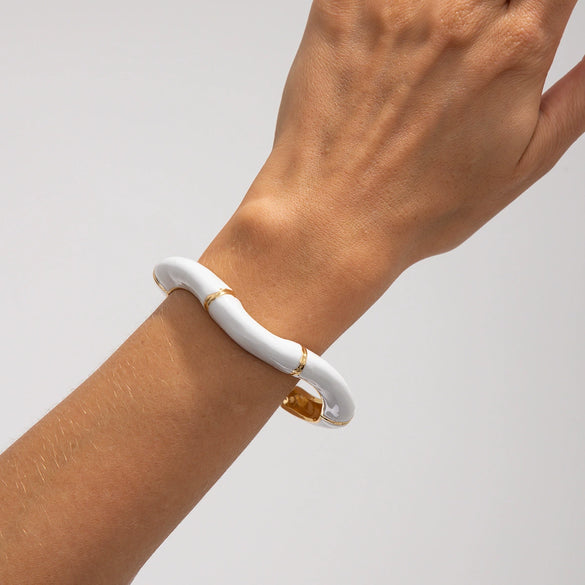 Alloy Handmade Dripping Oil Casual Style Unisex Bracelets With Bamboo Design