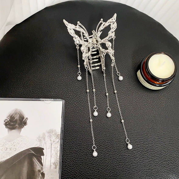 Alloy Handmade Elegant Hollow Butterfly Tassel Hairpin Women's Hair Accessories