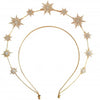 Alloy Handmade Fashion Baroque Sun Moon Doublelayer Sixpointed Star Halo Long Earrings For Women