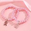 Alloy Handmade Fashion Geometric Unisex And Women's Breast Cancer And Aids Prevention Jewelry Necklace And Bracelet