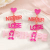 Alloy Handmade Fashion Geometric Unisex And Women's Breast Cancer And Aids Prevention Jewelry Necklace And Bracelet