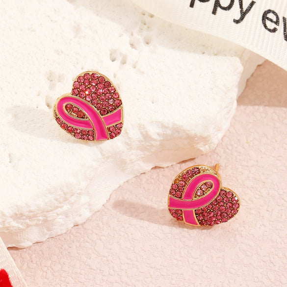 Alloy Handmade Fashion Geometric Unisex And Women's Breast Cancer And Aids Prevention Jewelry Necklace And Bracelet