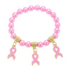 Alloy Handmade Fashion Geometric Unisex And Women's Breast Cancer And Aids Prevention Jewelry Necklace And Bracelet