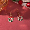 Alloy Handmade Geometric Christmas Jewelry Earrings With Bell Tree And Bulb Elements
