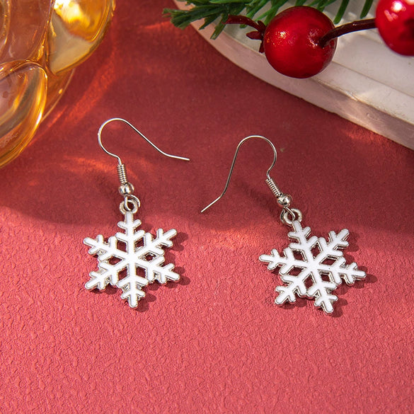 Alloy Handmade Geometric Christmas Jewelry Earrings With Bell Tree And Bulb Elements