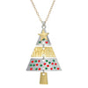 Alloy Handmade Geometric Christmas Tree And Pine Earrings