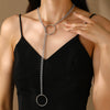Alloy Handmade Geometric Metal Chain Necklace For Men And Women
