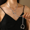 Alloy Handmade Geometric Metal Chain Necklace For Men And Women