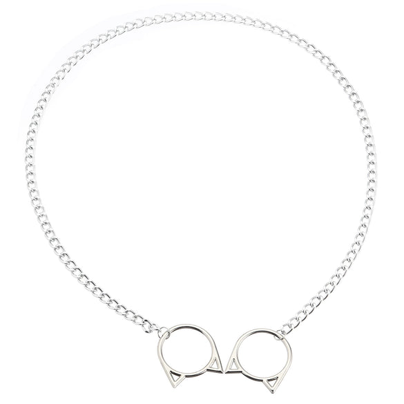 Alloy Handmade Geometric Metal Chain Necklace For Men And Women