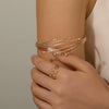 Alloy Handmade Geometric Original Design Electroplated Bracelet Ring Combination Suit For Women
