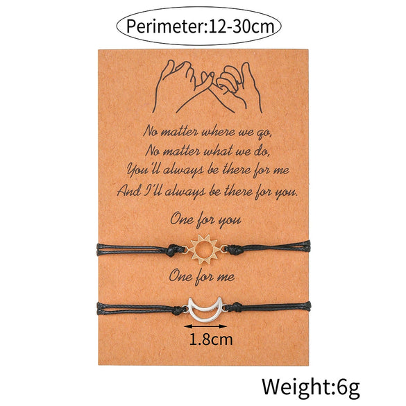 Alloy Handmade Geometric Style Gold And Silver Mixed Color Wax Thread Woven Adjustable Couple And Women's Bracelet