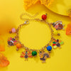 Alloy Handmade Geometric Thanksgiving Bracelet With Maple Leaf Sunflower Elements