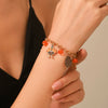 Alloy Handmade Geometric Thanksgiving Bracelet With Maple Leaf Sunflower Elements