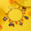 Alloy Handmade Geometric Thanksgiving Bracelet With Maple Leaf Sunflower Elements