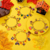 Alloy Handmade Geometric Thanksgiving Bracelet With Maple Leaf Sunflower Elements