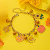 Alloy Handmade Geometric Thanksgiving Bracelet With Maple Leaf Sunflower Elements