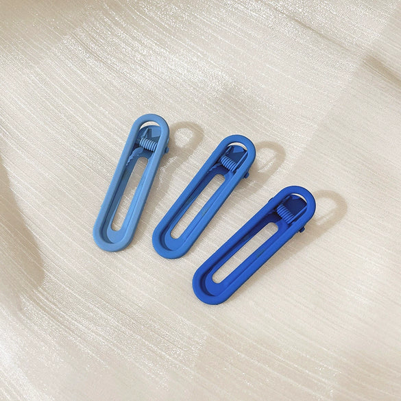 Alloy Handmade Gradient Color Frosted Paint Hair Clip Set For Women