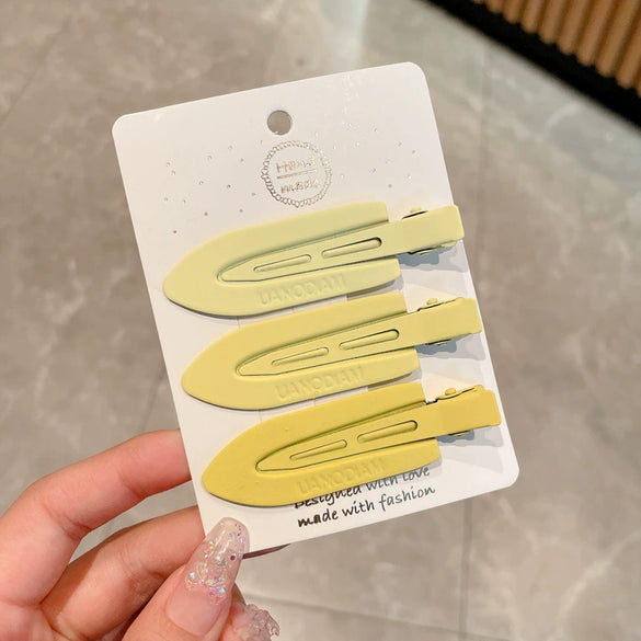 Alloy Handmade Gradient Color Frosted Paint Hair Clip Set For Women