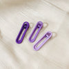 Alloy Handmade Gradient Color Frosted Paint Hair Clip Set For Women