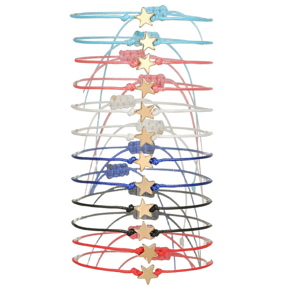 Alloy Handmade Heart Shape Turtle Compass Shell Love Starfish Evil Eye Woven Unisex Anklet Bracelet
