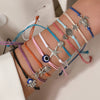 Alloy Handmade Heart Shape Turtle Compass Shell Love Starfish Evil Eye Woven Unisex Anklet Bracelet