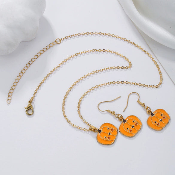 Alloy Handmade Jewelry Set With Maple Leaf Sunflower Owl Patterns For Women Earrings And Necklace