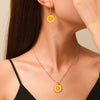 Alloy Handmade Jewelry Set With Maple Leaf Sunflower Owl Patterns For Women Earrings And Necklace