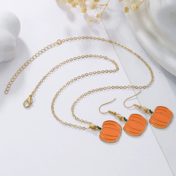 Alloy Handmade Jewelry Set With Maple Leaf Sunflower Owl Patterns For Women Earrings And Necklace