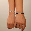 Alloy Handmade Lucky Infinite Eightcharacter Couple Bracelet With Letters Numbers Text Pattern