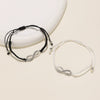 Alloy Handmade Lucky Infinite Eightcharacter Couple Bracelet With Letters Numbers Text Pattern
