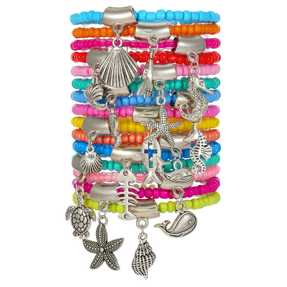 Alloy Handmade Marine Life Animal Zodiac Pendant Bracelet