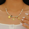 Alloy Handmade Marine Life Conch Shell Starfish Pendant Necklace And Bracelet