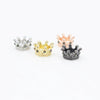 Alloy Handmade Microinlaid Zircon Crown Bead Jewelry Accessories Electroplated Bracelet Necklace Loose Bead