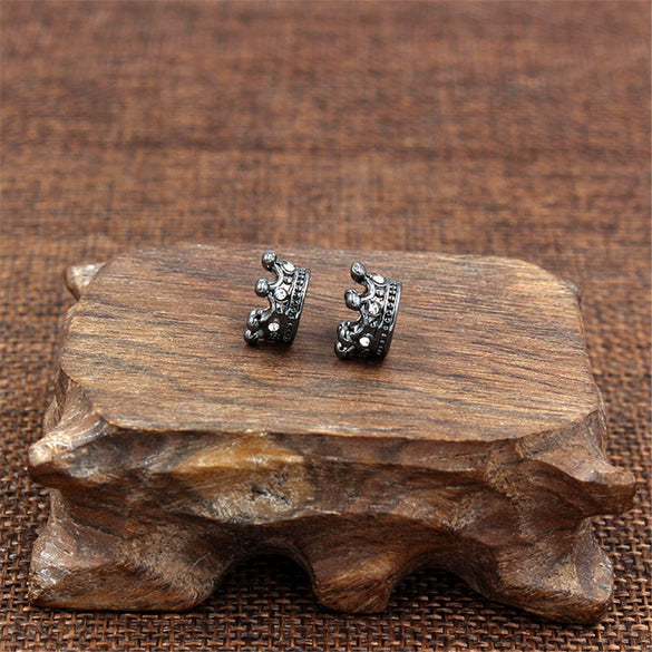 Alloy Handmade Microinlaid Zircon Crown Bead Jewelry Accessories Electroplated Bracelet Necklace Loose Bead