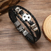 Alloy Handmade Retro Multilayer Woven Beaded Leather Bracelet For Men And Unisex
