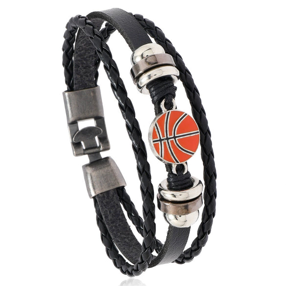 Alloy Handmade Retro Multilayer Woven Beaded Leather Bracelet For Men And Unisex