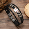 Alloy Handmade Retro Multilayer Woven Beaded Leather Bracelet For Men And Unisex