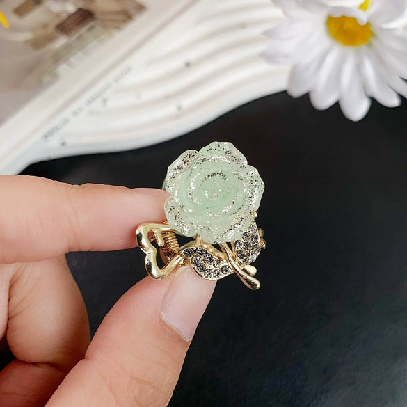 Alloy Handmade Small Fresh Flower Hair Clip For Girls